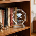 Corporate Custom 1 Crystal Award Trophy, with Colored Photos and Text, – Client – image 1