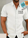 Men's Custom Photo/Logo Short-Sleeve Shirt - Logo/Photo Printing, Breathable | Photo-Printed Logo – image 1