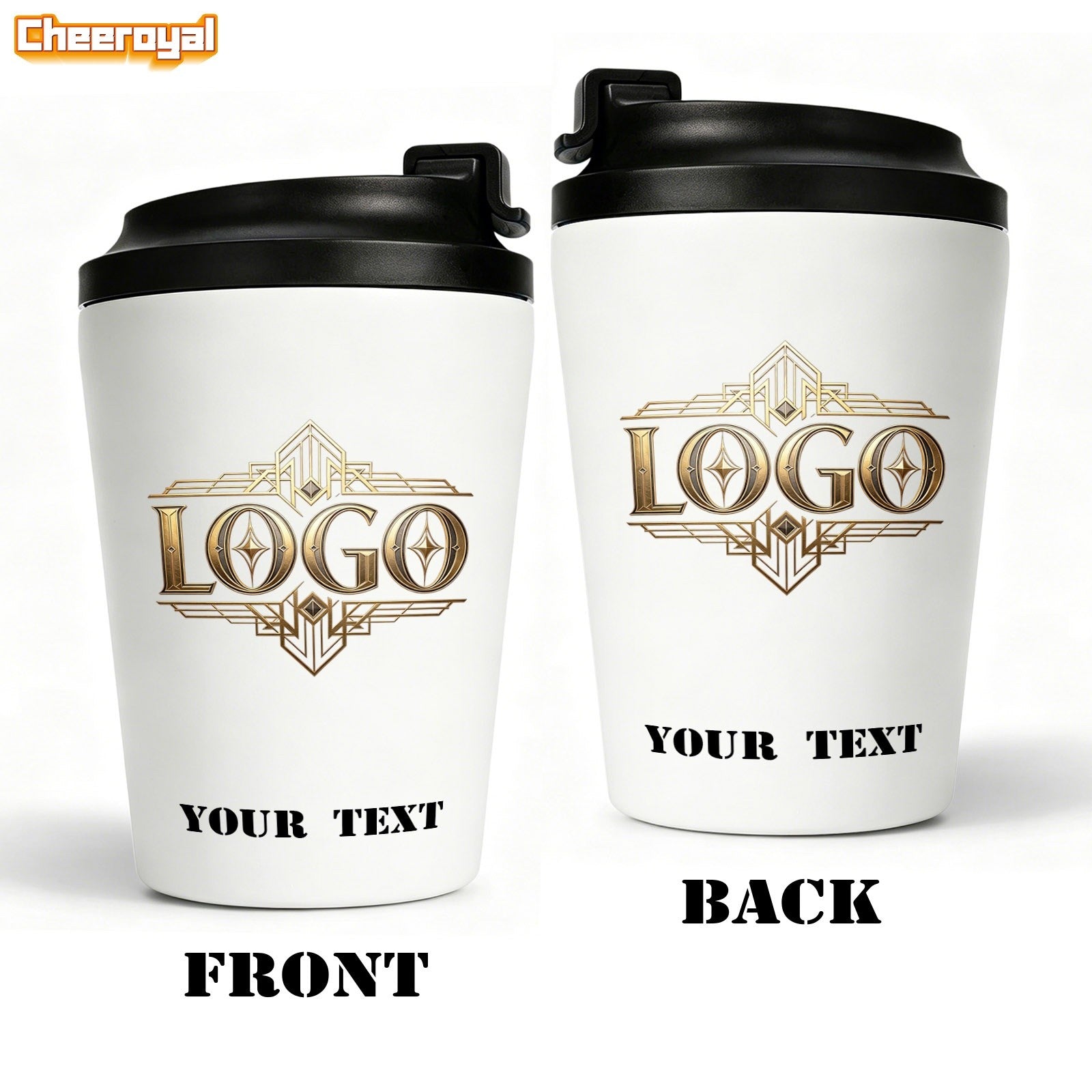 Brand-Forward 12Oz Double Wall Stainless Steel Insulated Coffee Mug, with Personal Photo, – Business – image 3