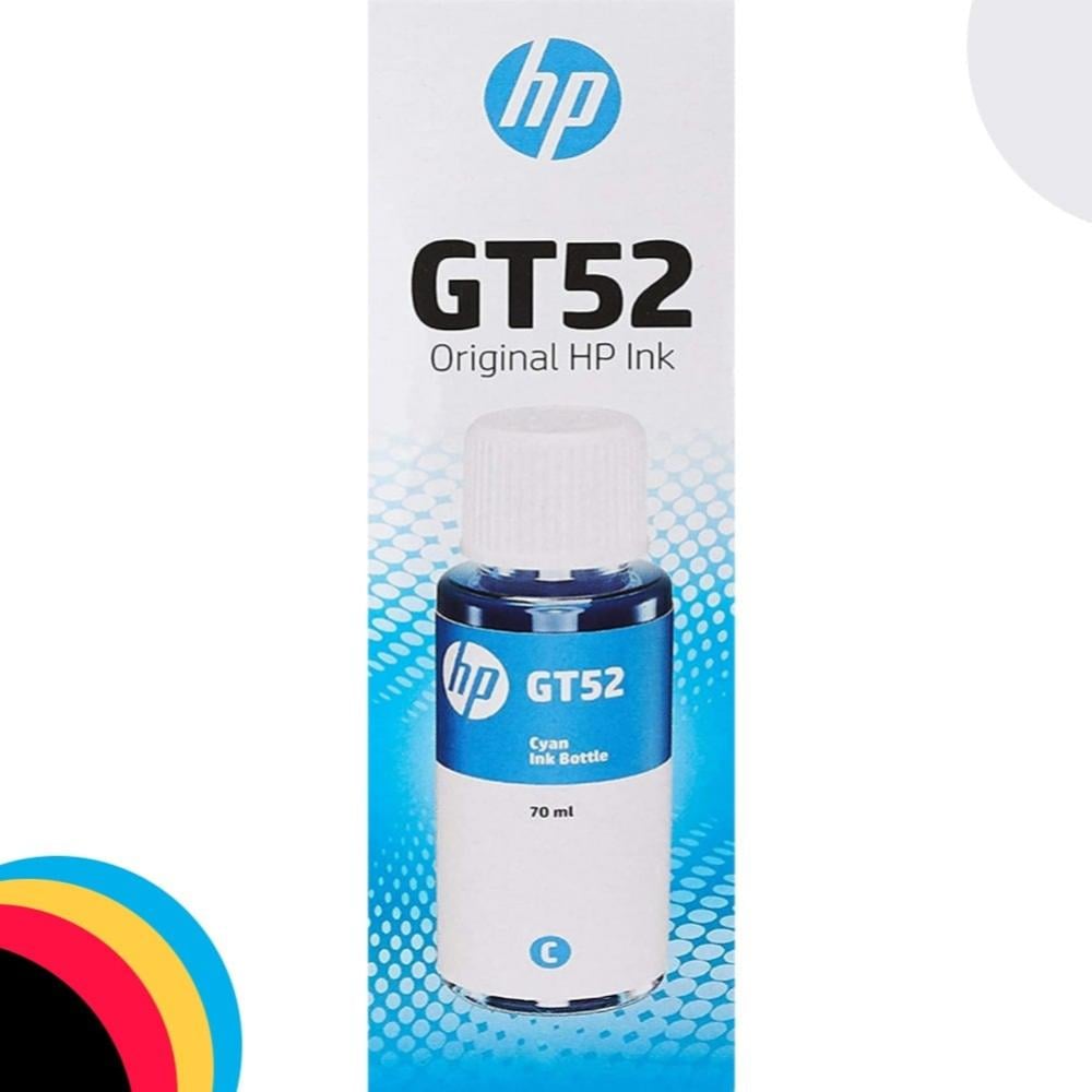 Original HP GT52 printer ink - Cyan for DeskJet, Ink Tank, and Smart Tank — product image 1