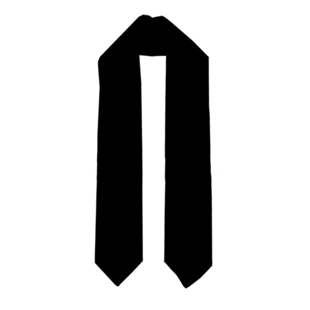 Blank black graduation scarf 2026 - wholesale for printing shops and schools — product image 2