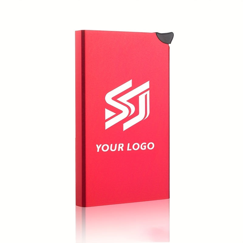 Logo-Ready Branded Bag – Custom Metal Slim Wallet with Pop-Up Design, Engraved RFID Blocking – image 3