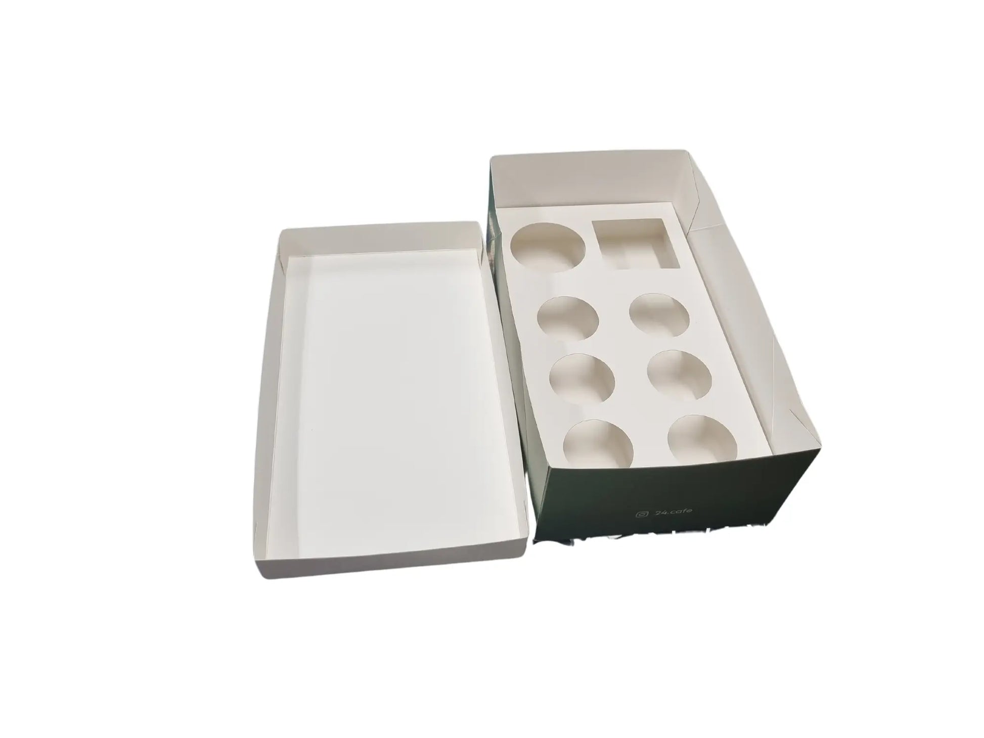 Box length 38 cm, width 21 cm, height 12 cm Printed with slots for 1 dish and 1 cup and 6 sauces Box length 38 cm, width 21 cm, height 12 cm Printed with slots for 1 dish and 1 cup and 6 sauces Madar Print Madar Print