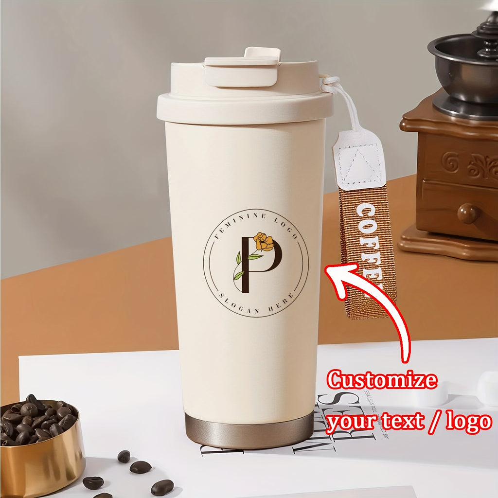 Single-piece Custom Insulated Tumbler, Coffee Cup with Custom Text or Image, | Business-Ready Tumbler & – image 1