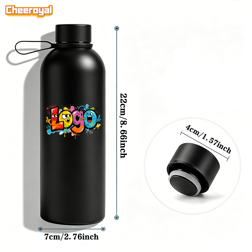 Corporate Custom -18Oz Stainless Steel Narrow Mouth Sports Water Bottle, Custom with Handle – Corporate – image 4