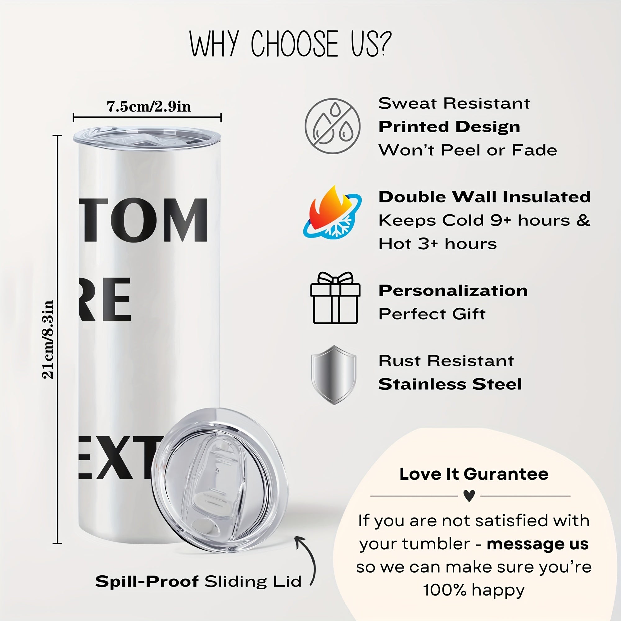 Bespoke Tumbler & Bottle – MISVAN 20oz Stainless Steel Water Bottle with Custom Photo & Text – – image 4