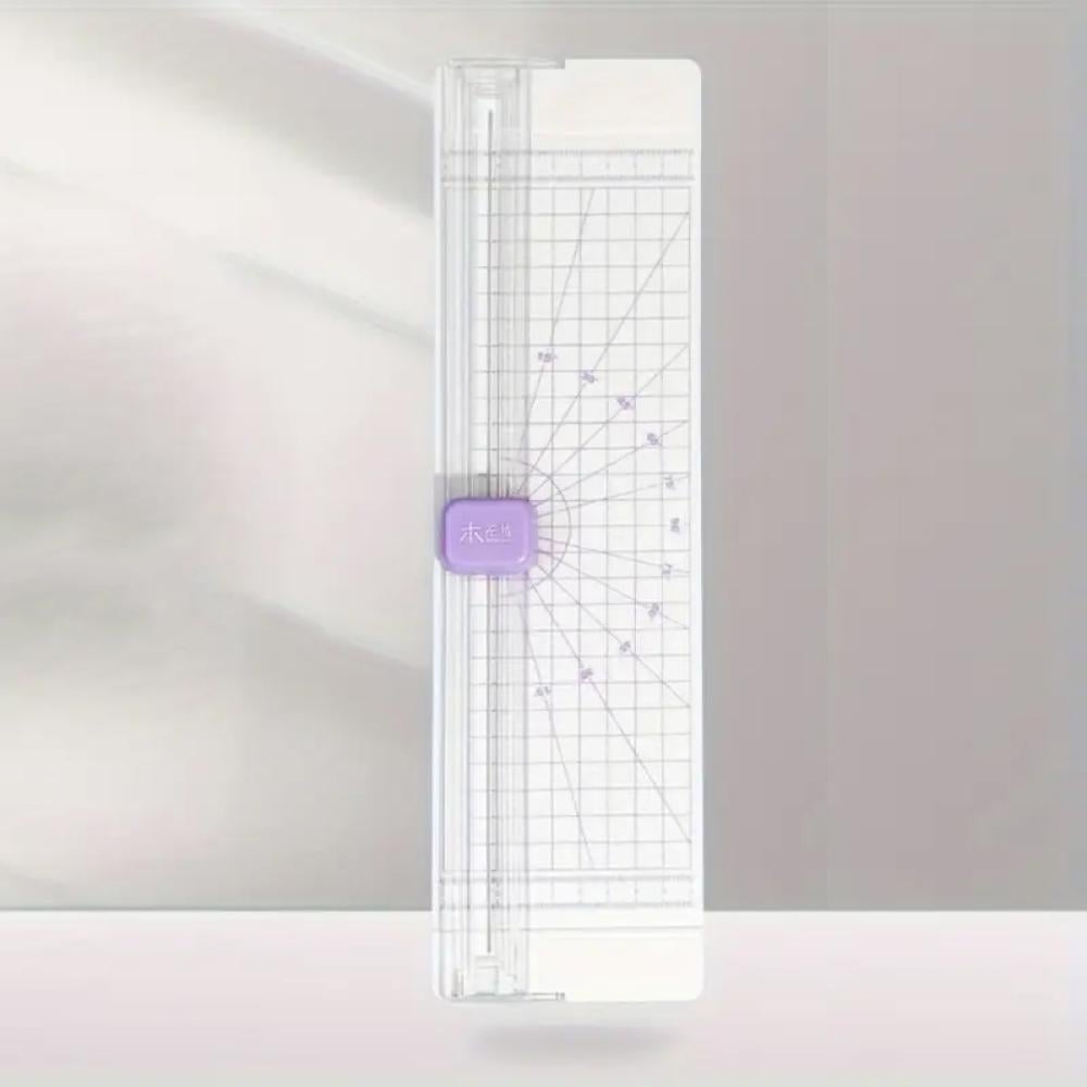 Manual paper cutter, purple color, A3/A4 size - safe and easy to use — product image 1