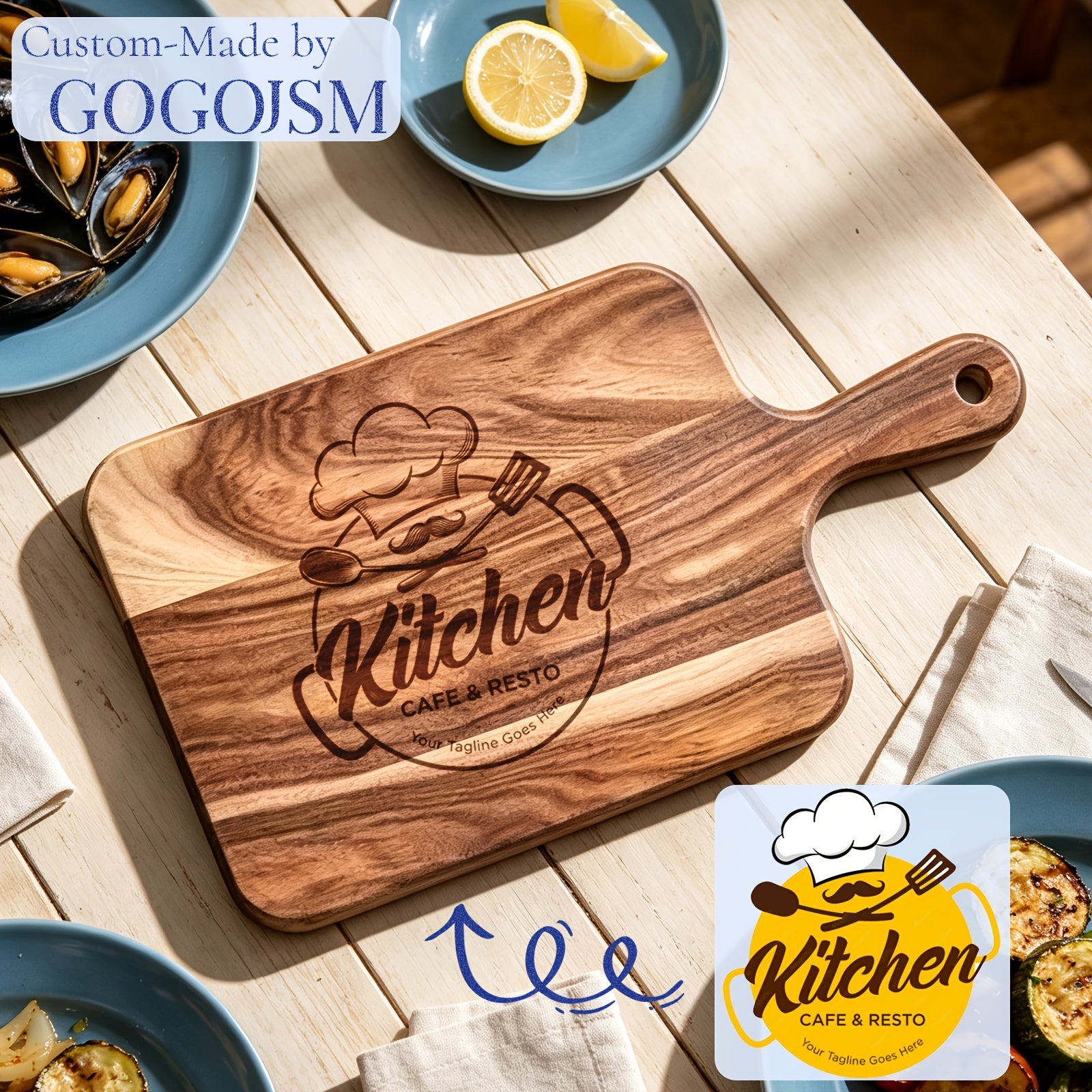 Custom-Printed Cheese Board with Custom Logo or Design - image 1