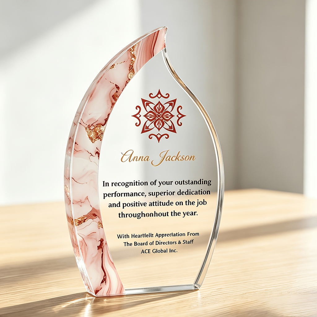 Signature 2D Flat, Custom Acrylic Trophy Ornaments with Text and Images. – Custom – image 3