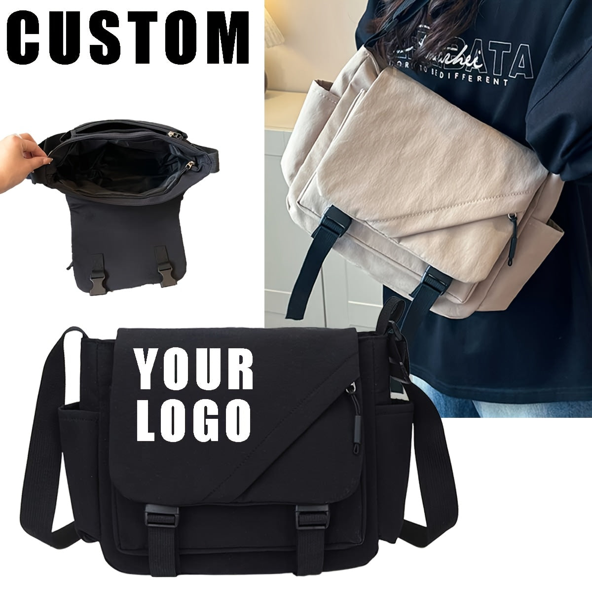 Design-Your-Own New Content Easy Commuter Crossbody Bag Women'S Large Capacity Easy Solid – Team – image 1