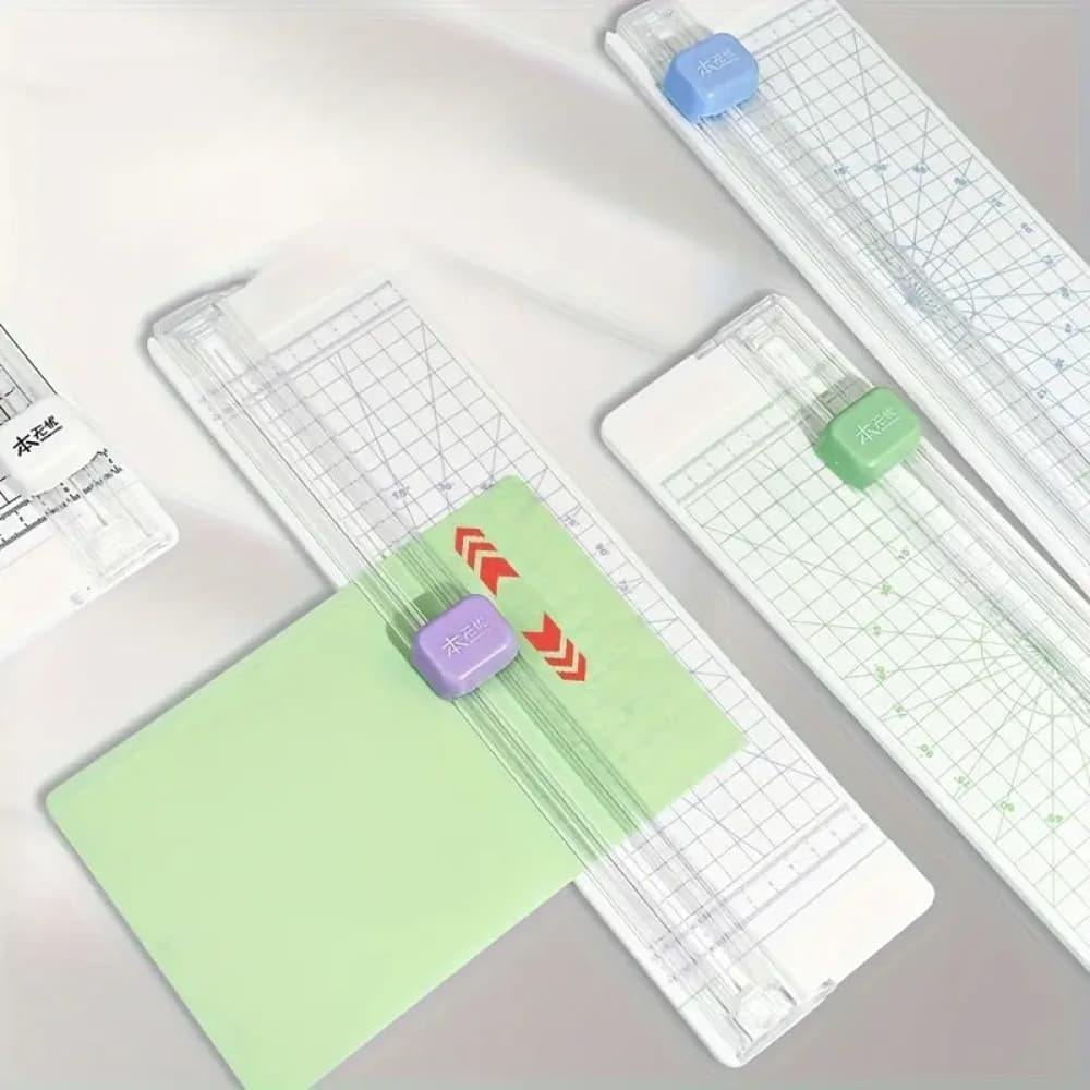 Manual paper cutter, green, A3/A4 size - safe and easy to use — product image 3