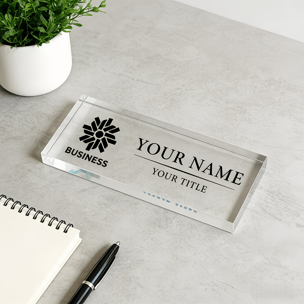 Design-Your-Own Custom Company Logo Office Nameplate, Desk Nameplate, Office Decor, – Branded – image 3