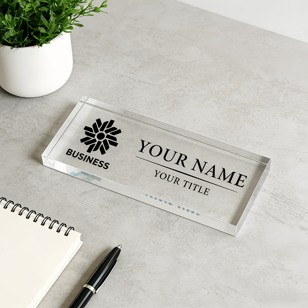 Design-Your-Own Custom Company Logo Office Nameplate, Desk Nameplate, Office Decor, – Branded – image 3