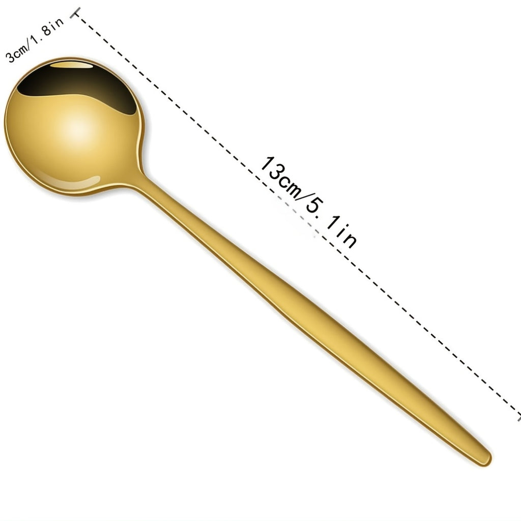 Customize Your Text, 6pcs Stainless Steel Coffee Spoons, Can Customize All Your Text, Cake Spoons, Dessert Spoons,… - image 3