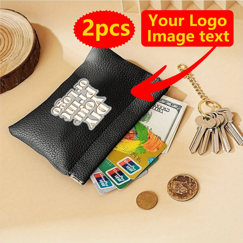 s Custom Purse Wallet & Makeup Bag Suitable for Women & Men, Logo/Text/Image | Made-to-Order Branded – image 4