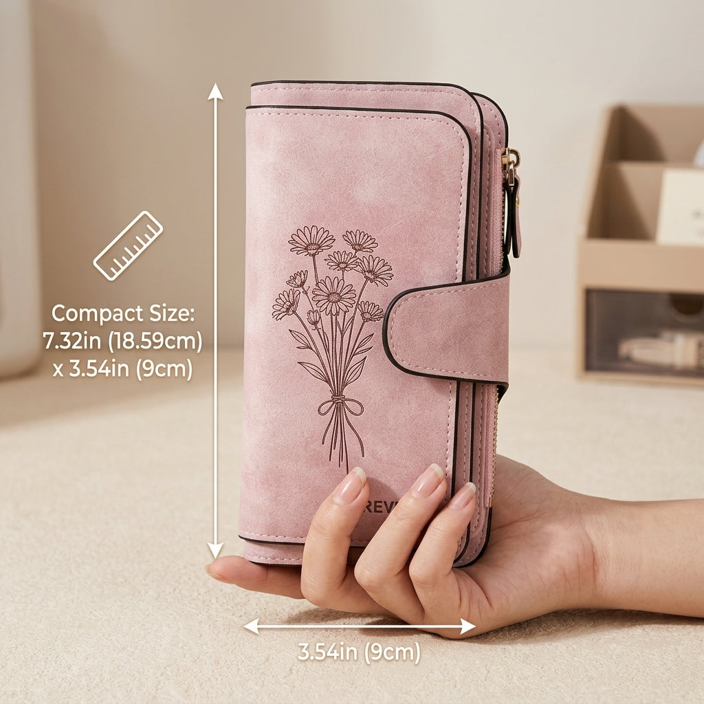 Signature Custom - Matte Faux Leather Long Wallet with Laser Engraving, Supports User – Custom – image 4