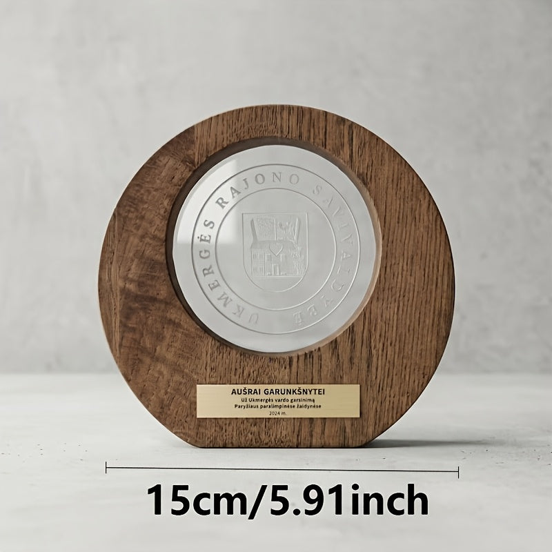Custom-Printed Corporate Award – Custom VU Printed Wooden Plaque/Trophy, with Logo And Custom Element – image 4