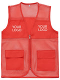 Custom Logo-Printed Work Vest, Volunteer Mesh Vest with Printed Text for | Business-Ready Logo – image 1