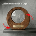 Custom-Printed Corporate Award – Custom VU Printed Wooden Plaque/Trophy, with Logo And Custom Element – image 1