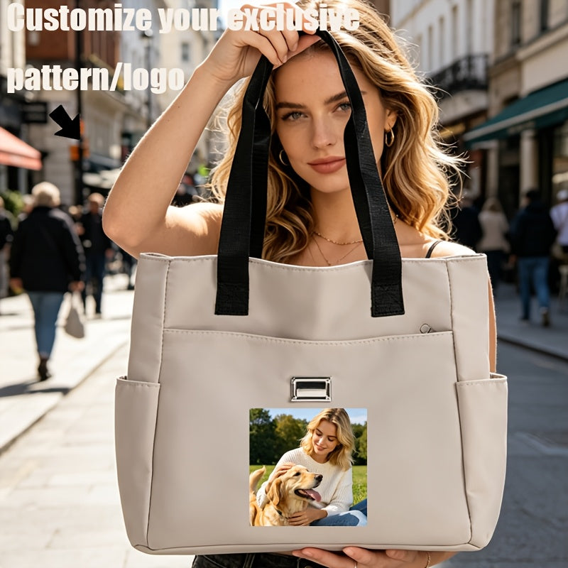 Brand-Forward GYTECK Tote Bag with Name//Text - Oxford Cloth Zipper Closure – Business – image 3