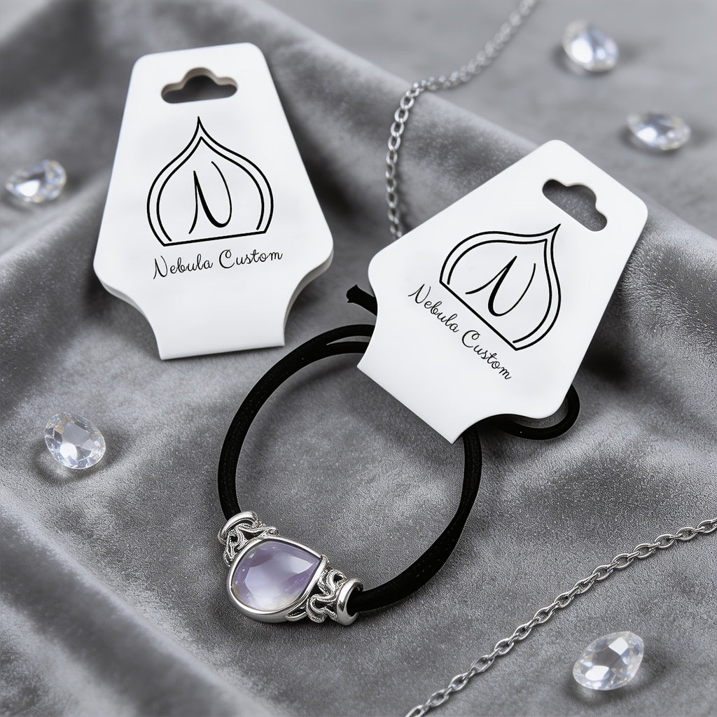 48/96pcs Custom Jewelry Display Cards with Logo and Text, Personalized Paper Jewelry Display Tags. These Premium… - image 3