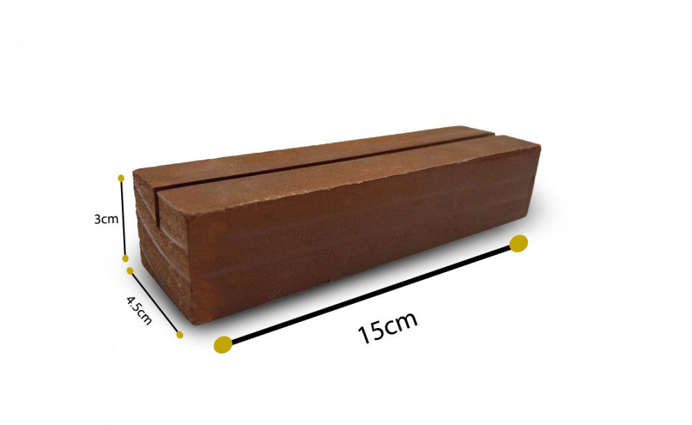 Wooden stand for acrylic panels, 15 cm, brown, A5 — product image 1