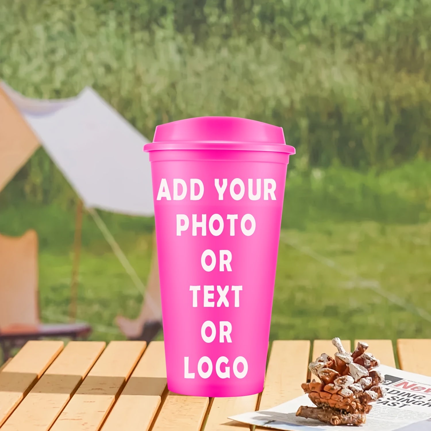 of 10 Plastic Tumblers, Each 16Oz (475Ml), with Lids. | Business-Ready Specialized Promotional – image 4
