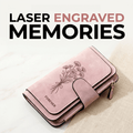Signature Custom - Matte Faux Leather Long Wallet with Laser Engraving, Supports User – Custom – image 1