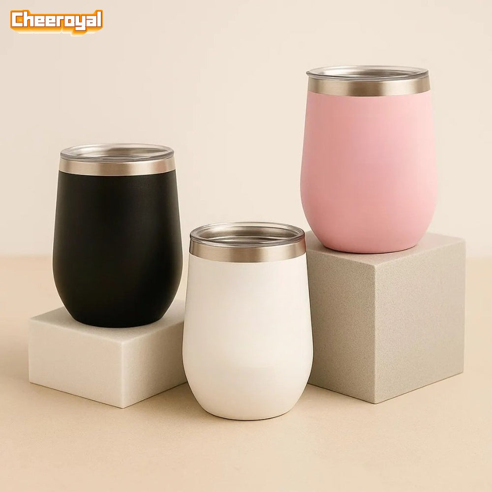 -12oz Stainless Steel Coffee Cup - Custom Insulated Coffee Tumbler, Outdoor | Promotional Tumbler & – image 4