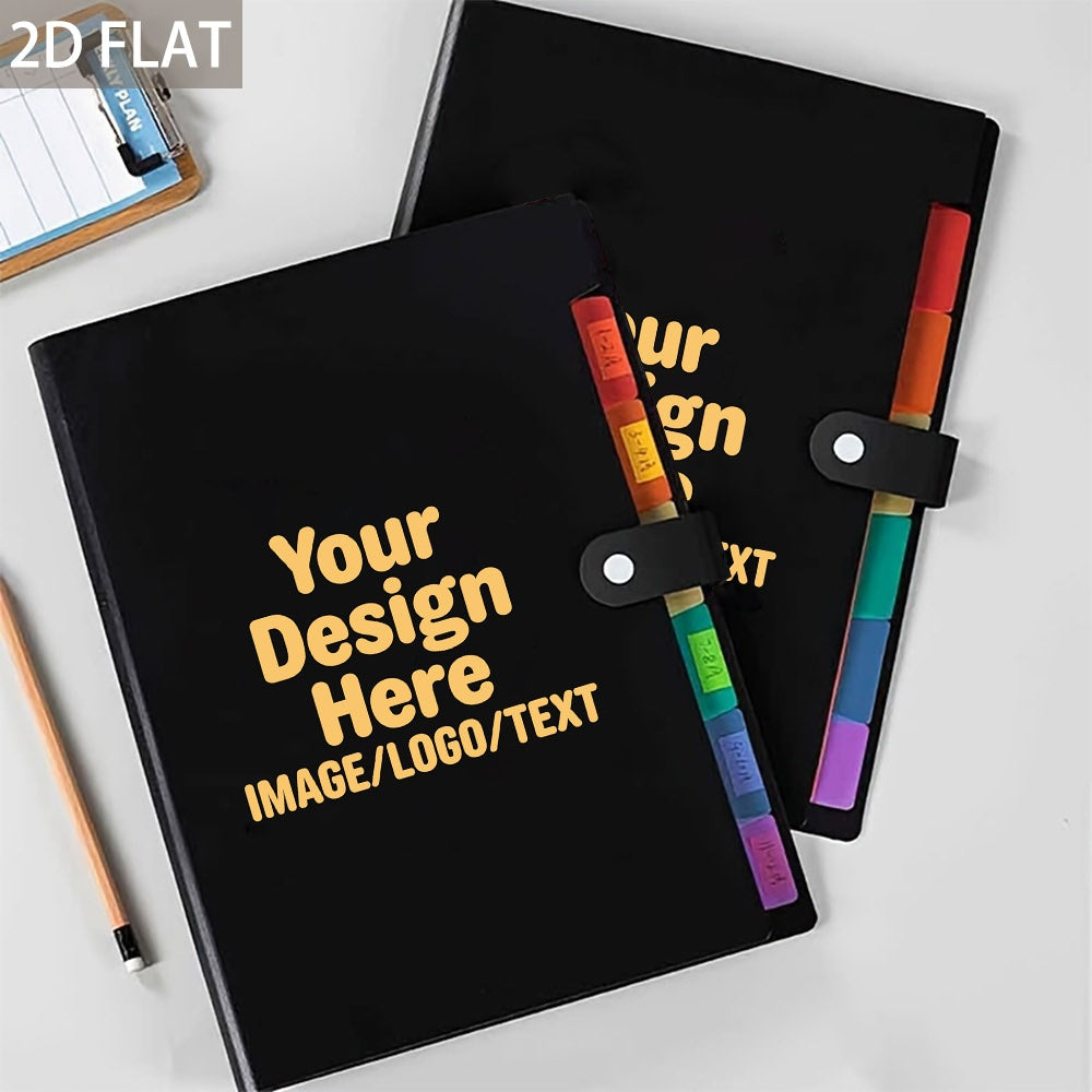 Brand-Forward Custom Name Photo Text Black PP Accordion-Style Expanding File Folder, – Business – image 1