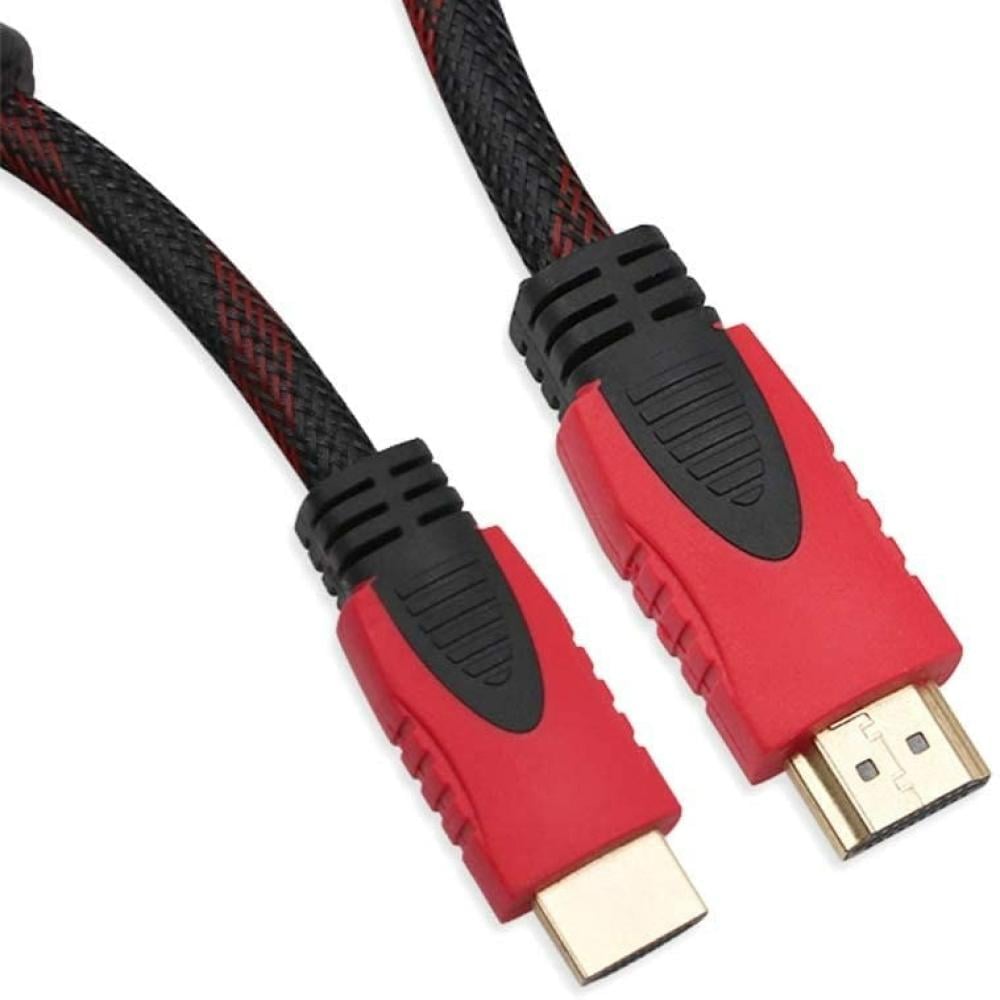 High Speed ​​4K UHD Braided HDMI 2.0 Cable 5m Red and Black — product image 3