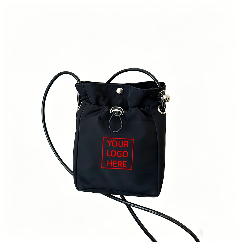 Custom Logo Small Shoulder Bag with Adjustable Strap & Drawstring Closure - | Business-Ready Branded – image 3