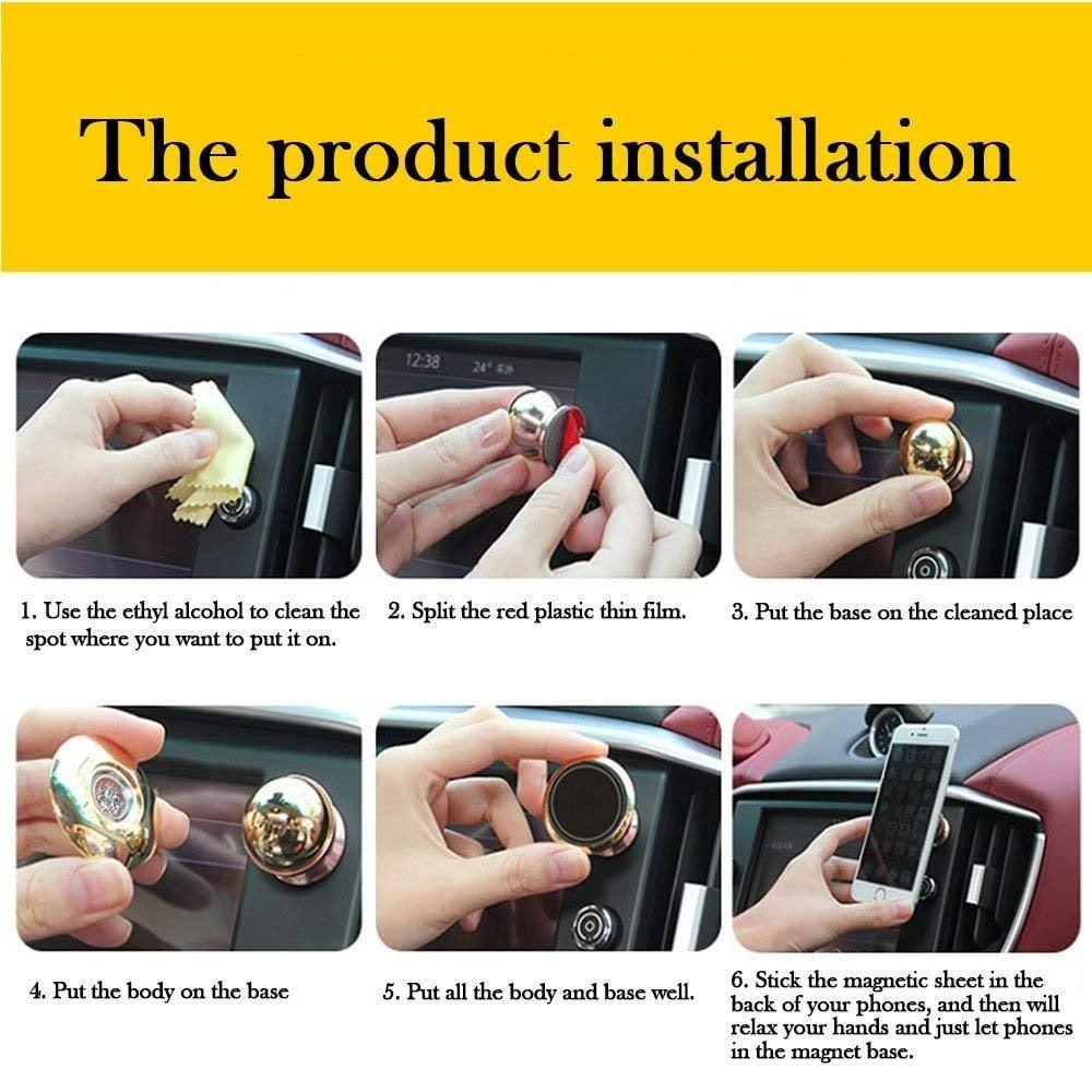 Magnetic car phone holder with golden cat design — product image 5