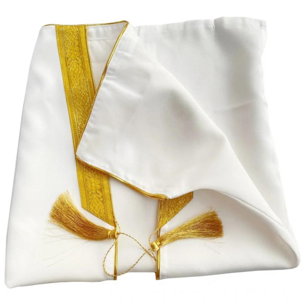 premium, luxurious plain white boys’ bisht for printing and embroidery - royal quality — product image 3