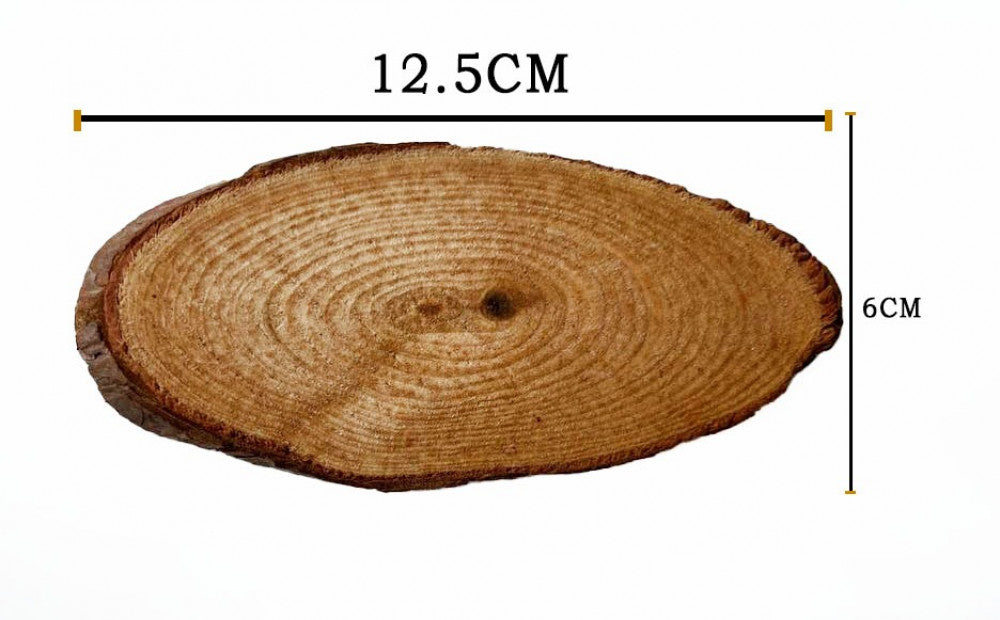 Natural wood log, oval shape, size 12.5 cm — product image 2