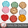 Corporate Custom 100pcs LOGO Wax Seal Stickers, 32 color options, Self adhesive wax sticker, – Client – image 1