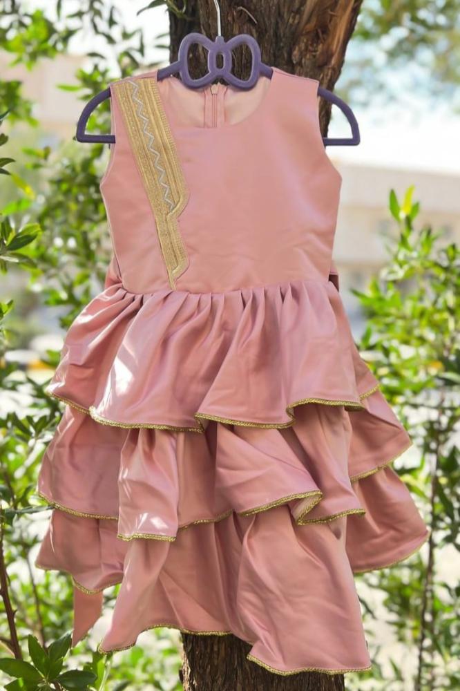 Girls' pink Ramadan dress with a charming shalky design for Gergean 2026 — product image 5