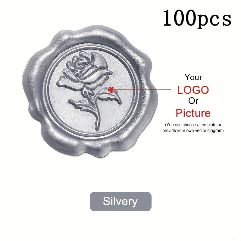 Corporate Custom 100pcs LOGO Wax Seal Stickers, 32 color options, Self adhesive wax sticker, – Client – image 3