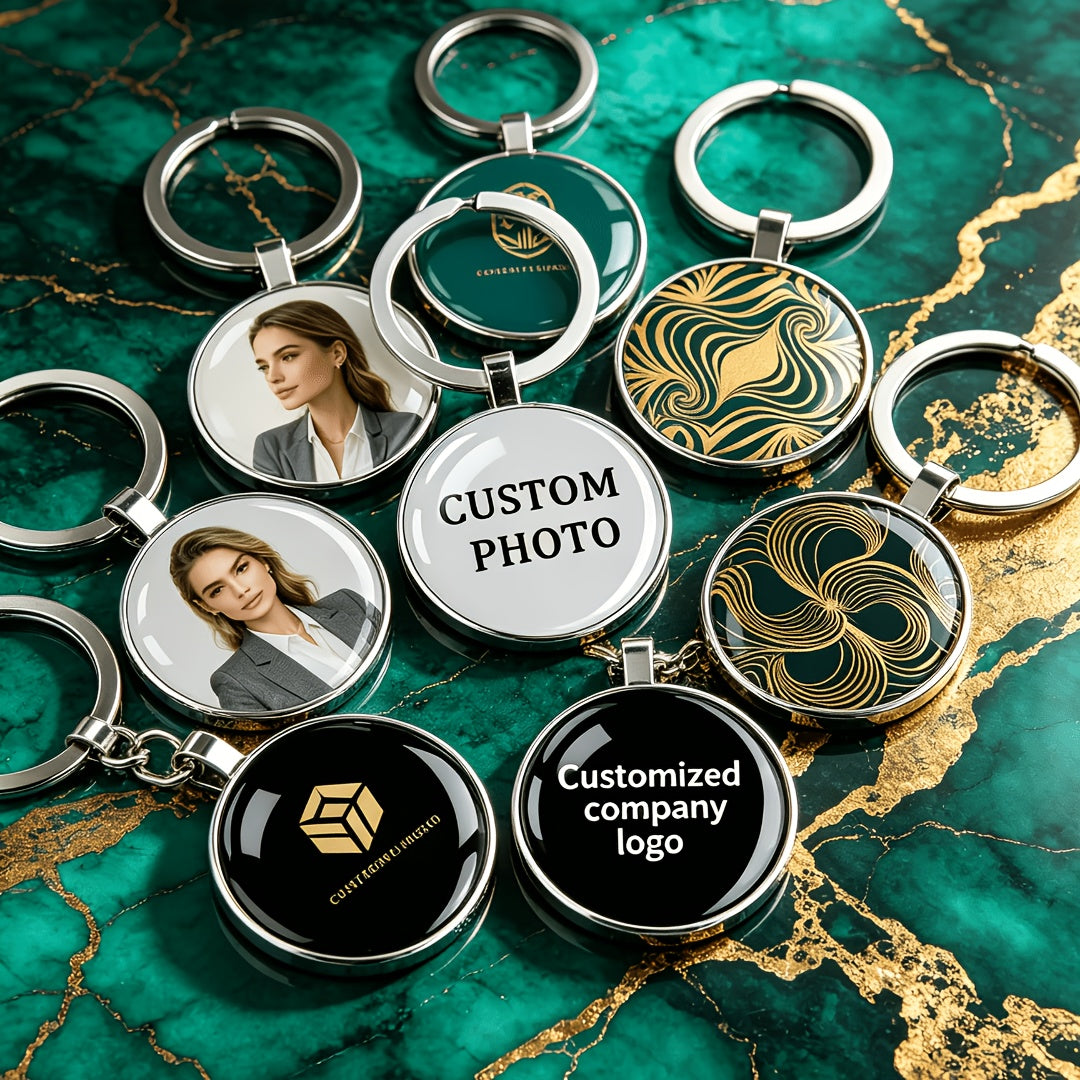 Bespoke Custom Keychain – Photo Keychain - Glass Pendant Keychain, Commemorative Keychain, Can – image 1