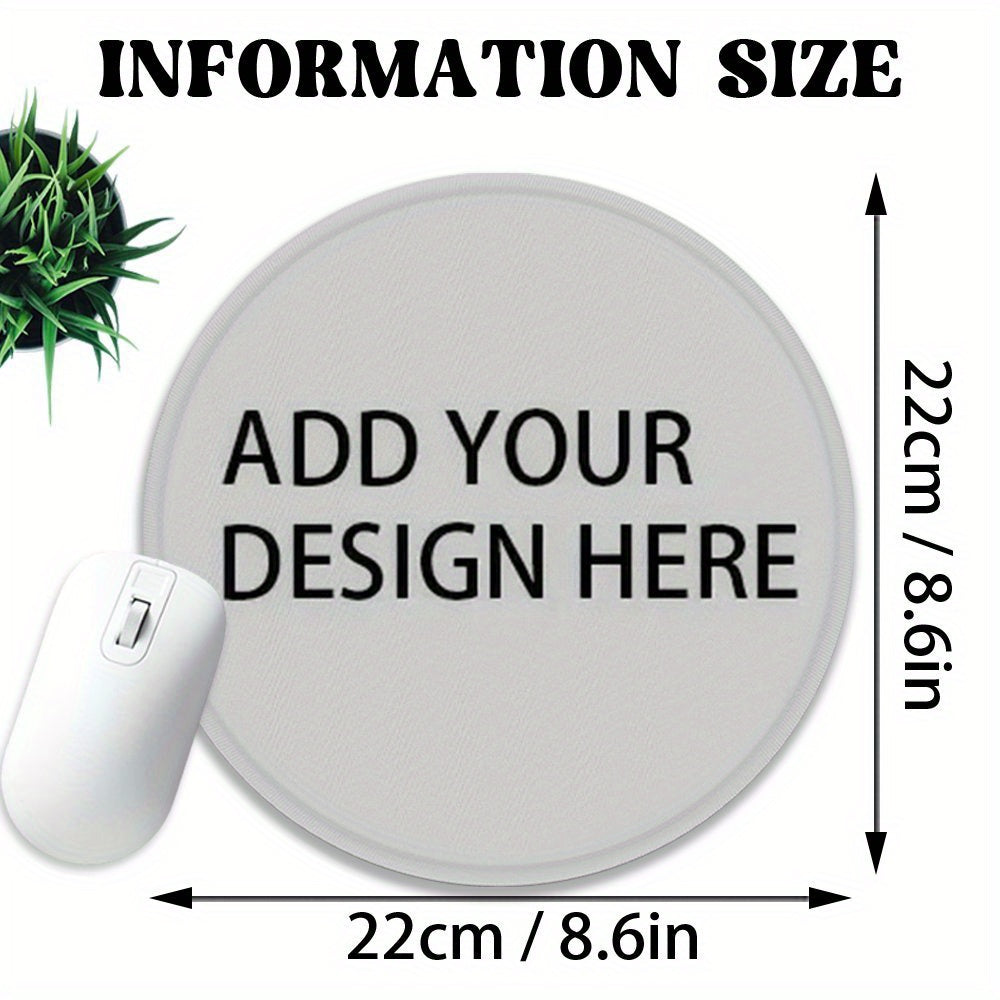 Signature Pattern Mouse Pad - Round Mouse Pad with Non-slip Rubber Base, Patterns or – Event – image 2