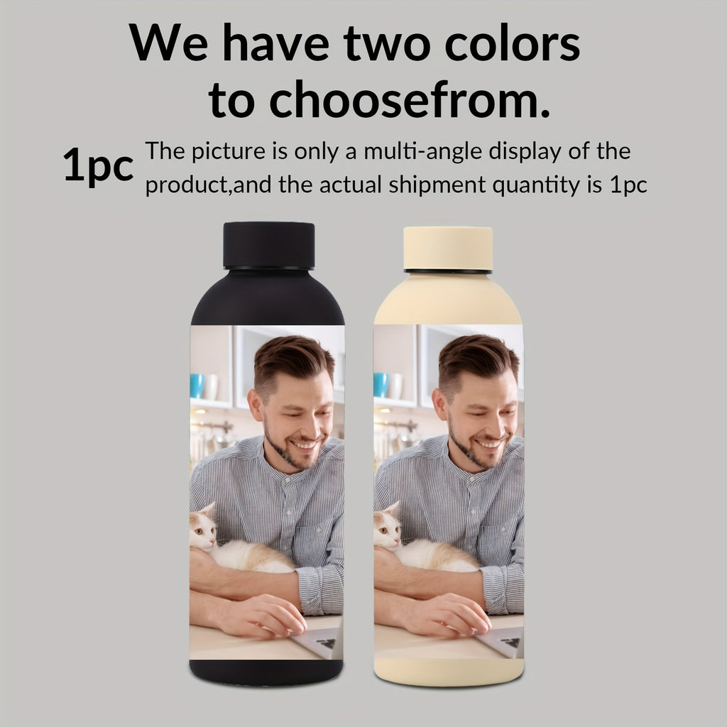 Signature 17oz Custom Photo Insulated Water Bottle with Lid - Stainless Steel Travel – Event – image 2