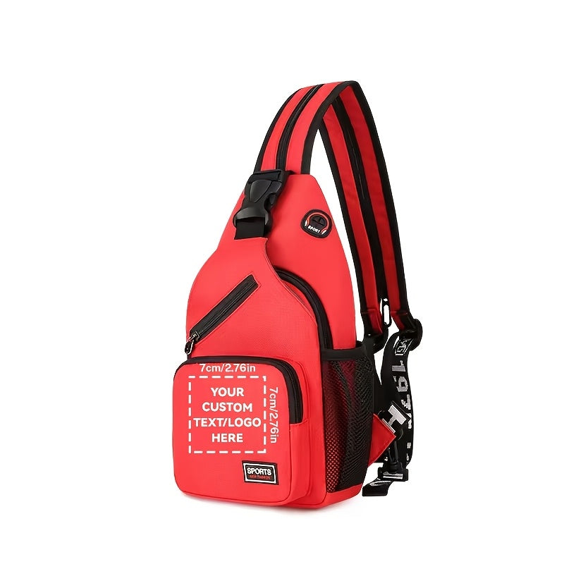 Women'S Chest Bag, Crossbody Backpack with Logo Design, Photo And Text | Photo-Printed Branded – image 1