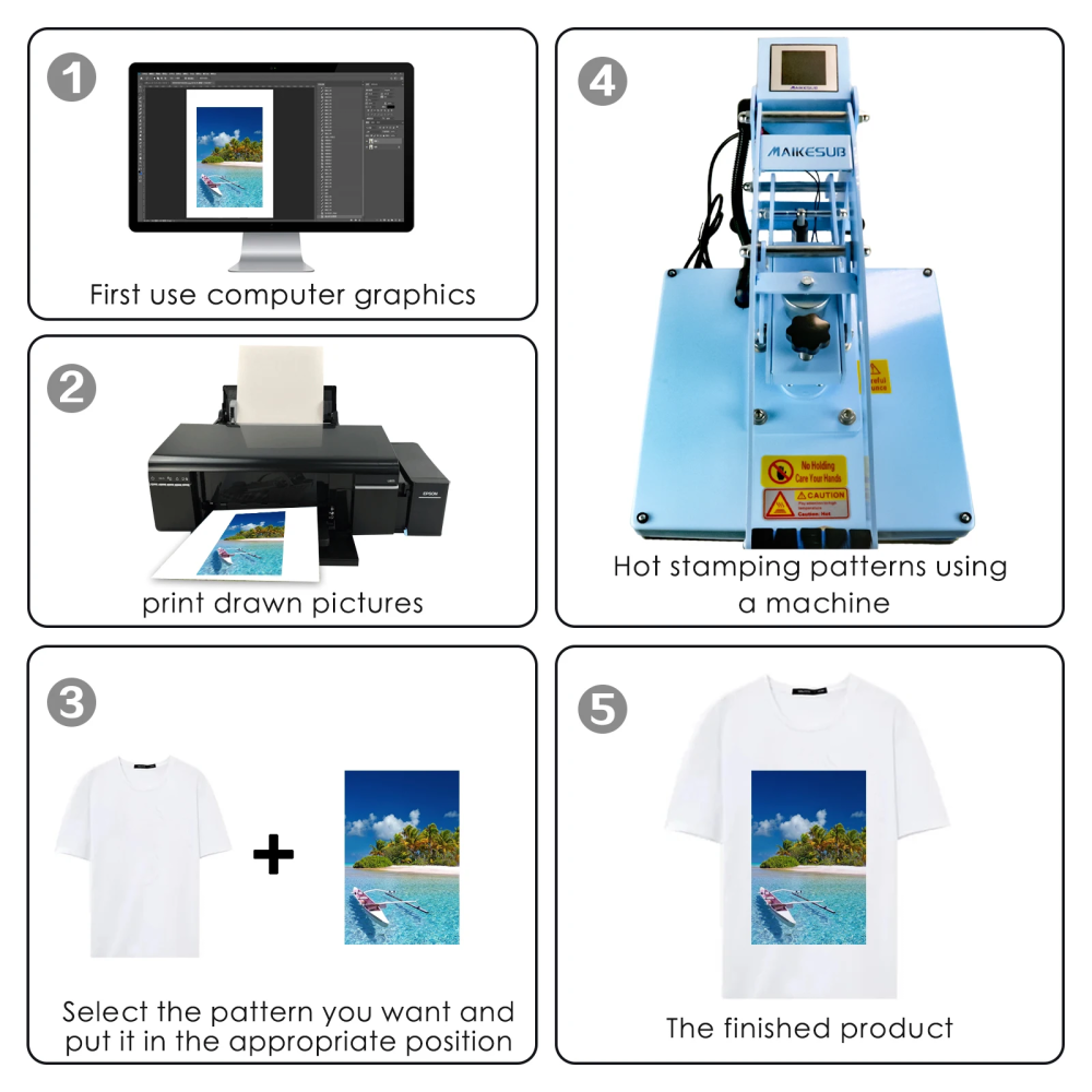 Flat heat press with automatic drawer, 40*60 cm — product image 8