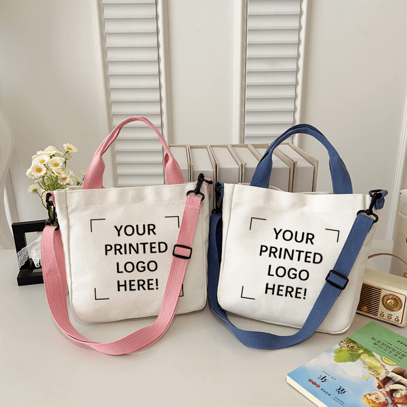 Large Capacity Custom Logo Crossbody Bag with Closure & Adjustable Strap - | Business-Ready Branded – image 2