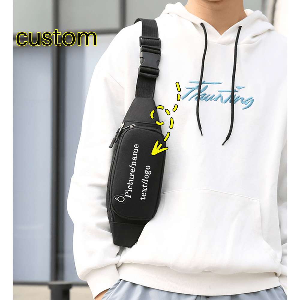 Waist Bag with Text/Image/ Printing - Lightweight Foldable Nylon Belt Bag, | Promotional Specialized Promotional – image 1
