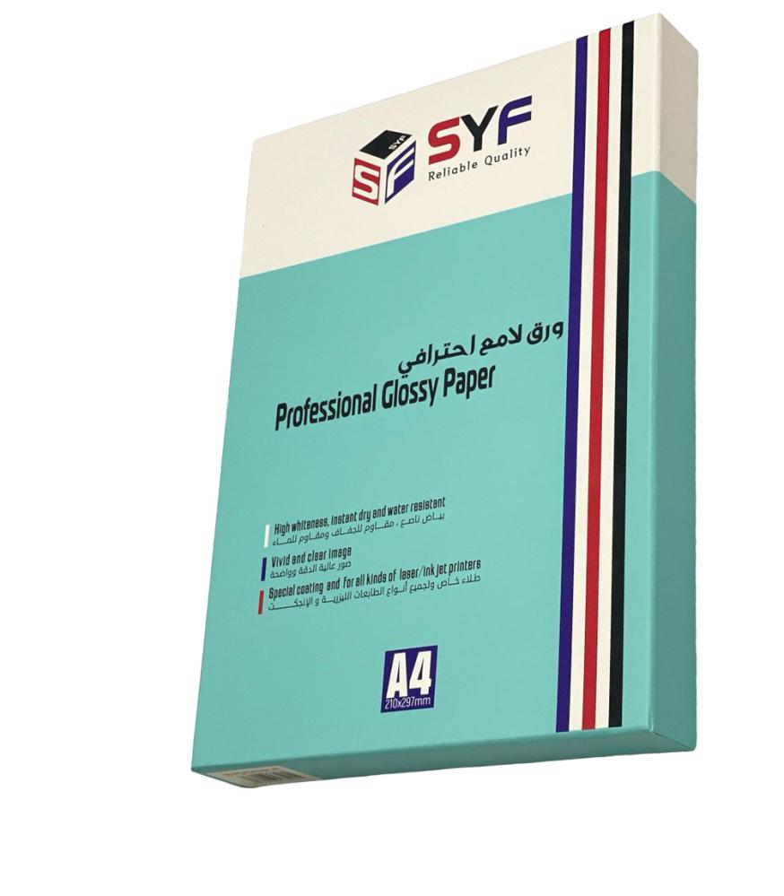 Glossy adhesive paper 135g 100 sheets SYF A4 — product image 1
