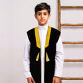 Luxurious plain black bisht for boys - royal quality of printing and embroidery — product image 1