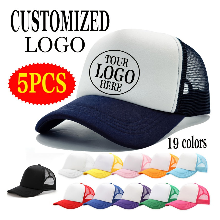 s Set of Baseball Caps with Logo/photo/text, Adjustable Half-mesh Trucker | Made-to-Order Specialized Promotional – image 1
