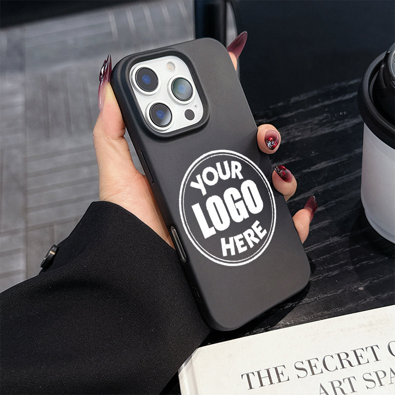 Bespoke Packaging & Label – Phone Case - Custom Logo Photo, Retro Round Stamp Print, Compatible – image 1