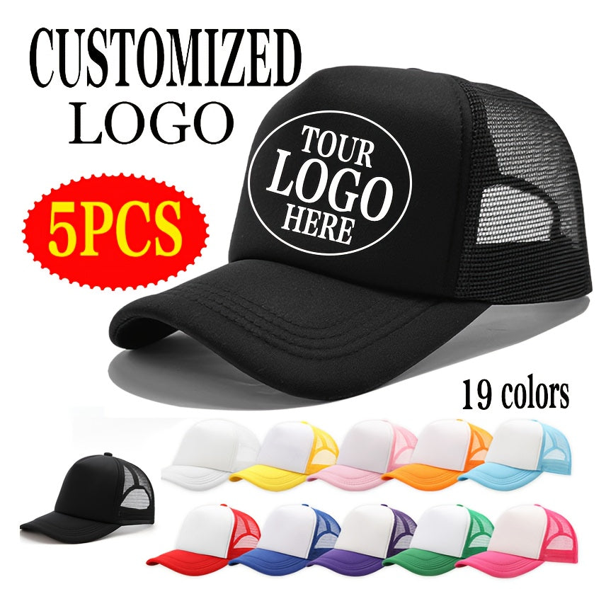 s Baseball Cap with LOGO for You, Adjustable Size Mesh Trucker Hat, 18 Colors | Made-to-Order Logo – image 3